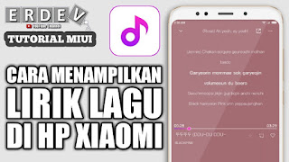 Cara Menambahkan dan Menampilkan Lirik Lagu di Aplikasi Musik Smartphone Xiaomi (MIUI)