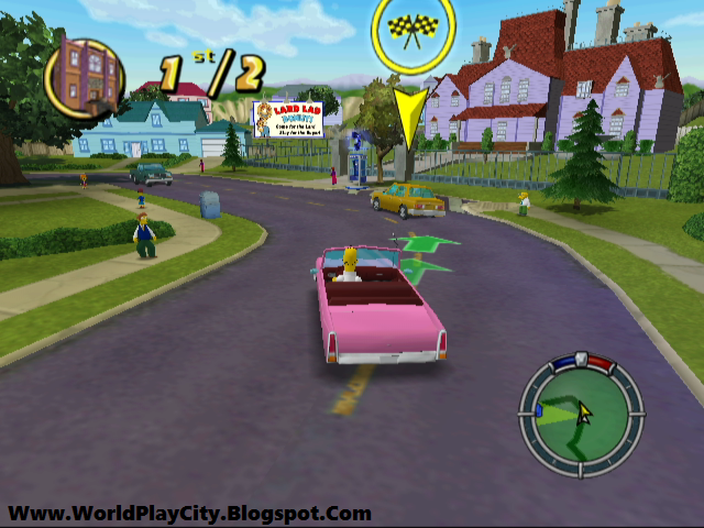 Ultra Compressed PC Game The Simpsons Hit And Run Free Download