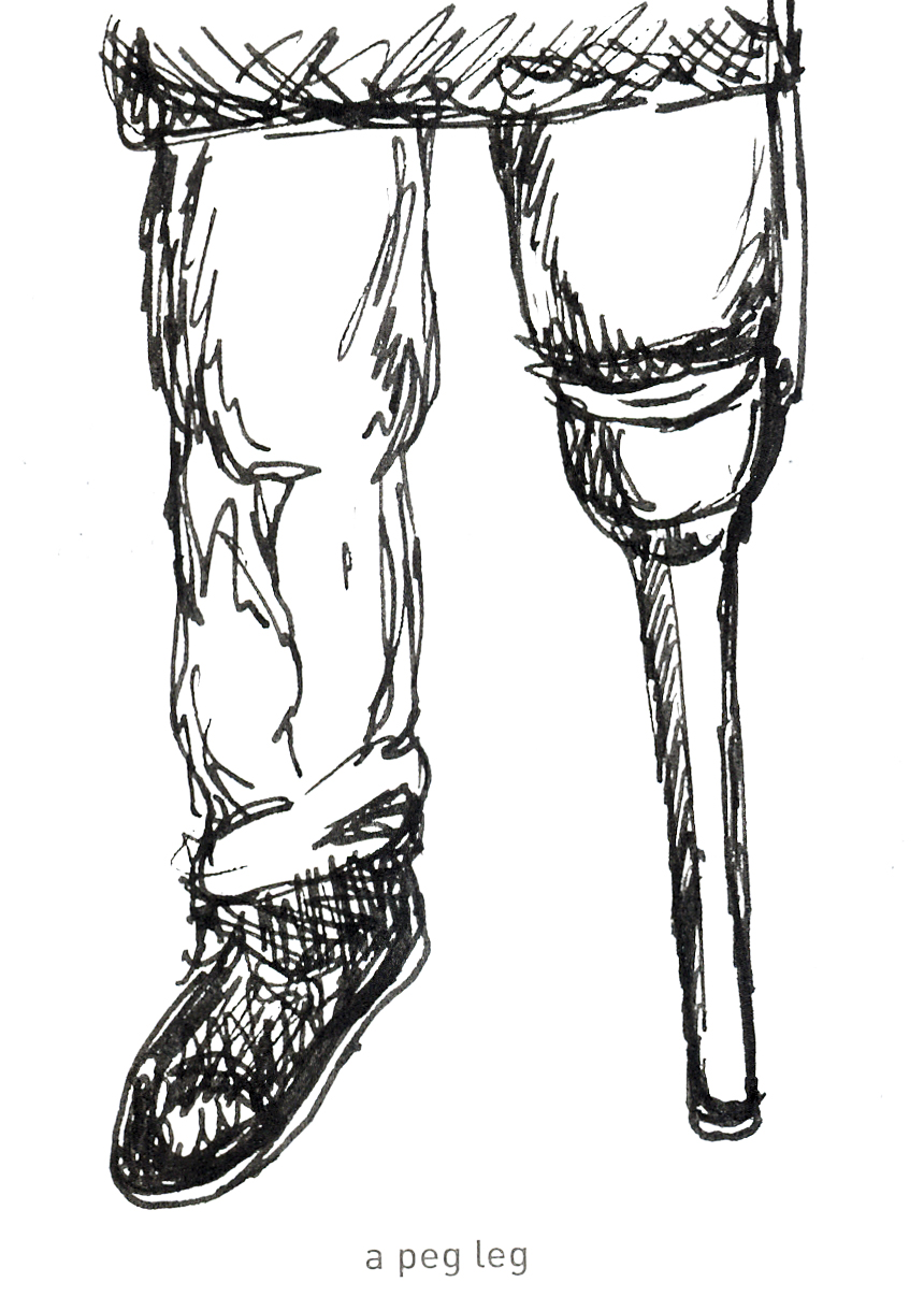 Ana's Strictly Sketchbook 642 Things to Draw 32 A Peg Leg
