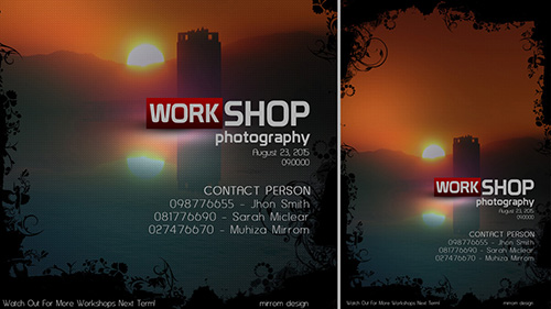 Photoshop Tutorial Poster Photography Workshop