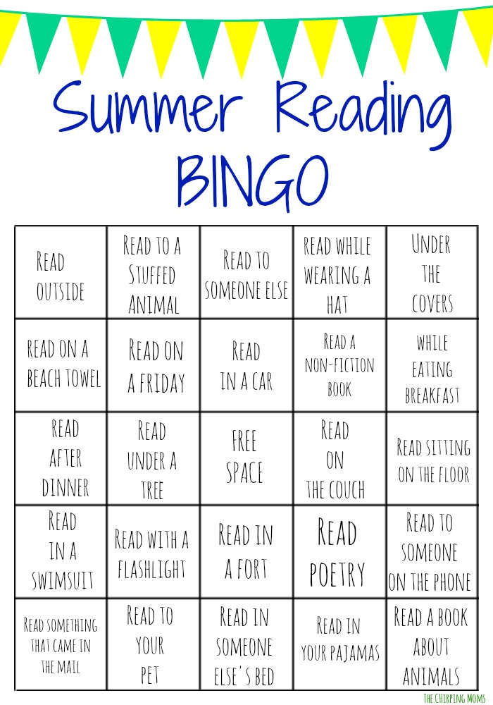 Summer Reading Bingo Challenge for Kids (Free Printables) - The