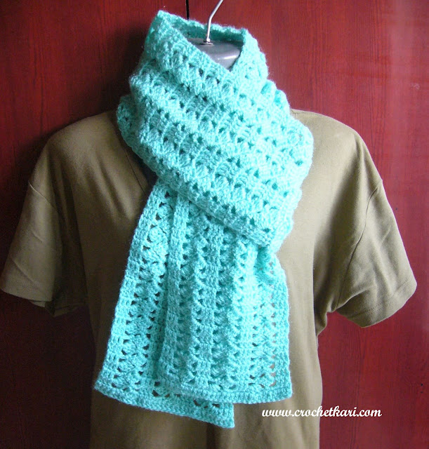 Unisex crochet scarf pattern