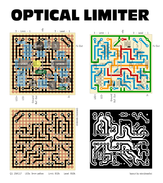 Perf and PCB Effects Layouts: Baja Optical Limiter