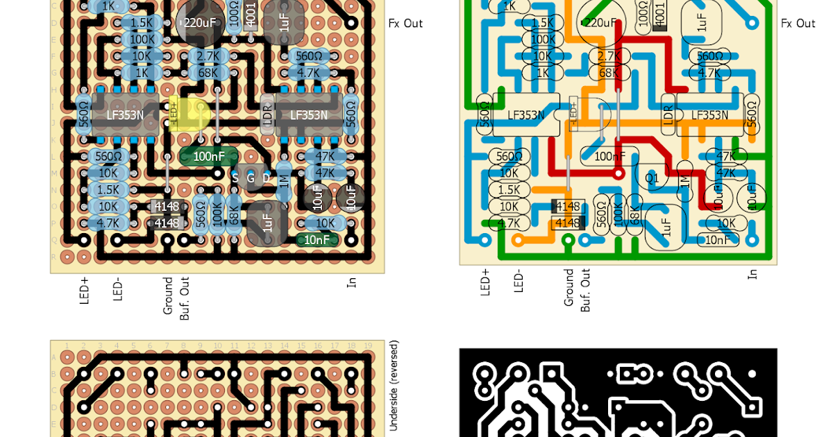 Perf and PCB Effects Layouts: Baja Optical Limiter