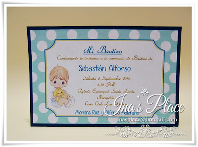 Invitaciones Bautizo Precious Moments