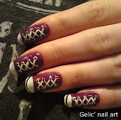 converse nail purple heels shoes above