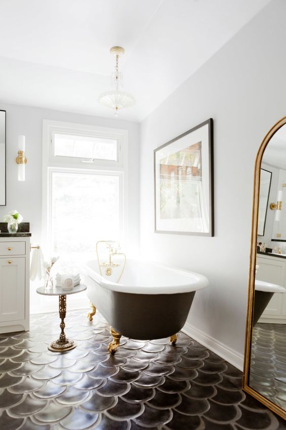 Lamb Blonde Black White And Gold Bathrooms Pretty Boring Right But The Bold Glamorous Look Of Black White And Gold Makes Even Most Room In House Feel Like Someplace Special
