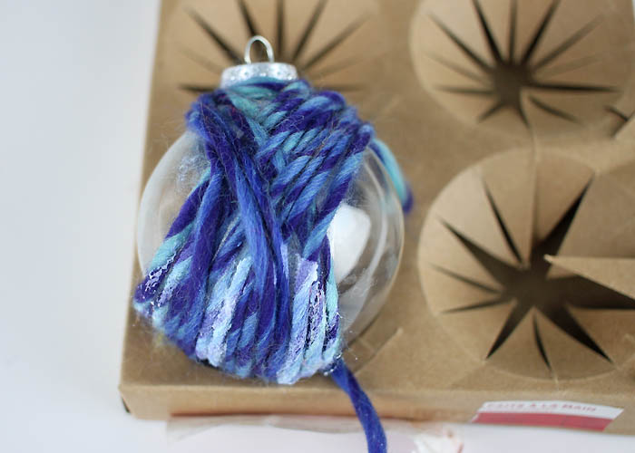 DIY Yarn Wrapped Christmas Ornaments  Gina Michele
