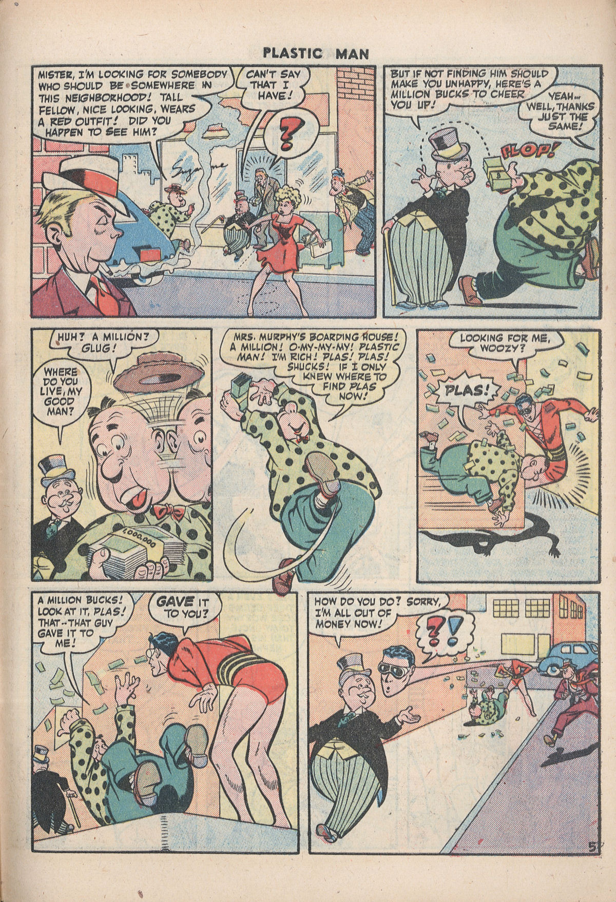 Read online Plastic Man (1943) comic -  Issue #5 - 41