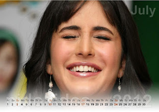 Beautiful Katrina Kaif Desktop Calendar 2012