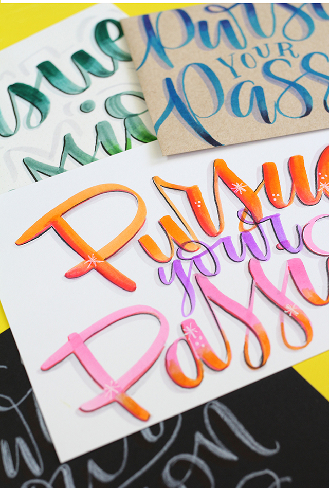 lettering with megan: 1 phrase 10 ways