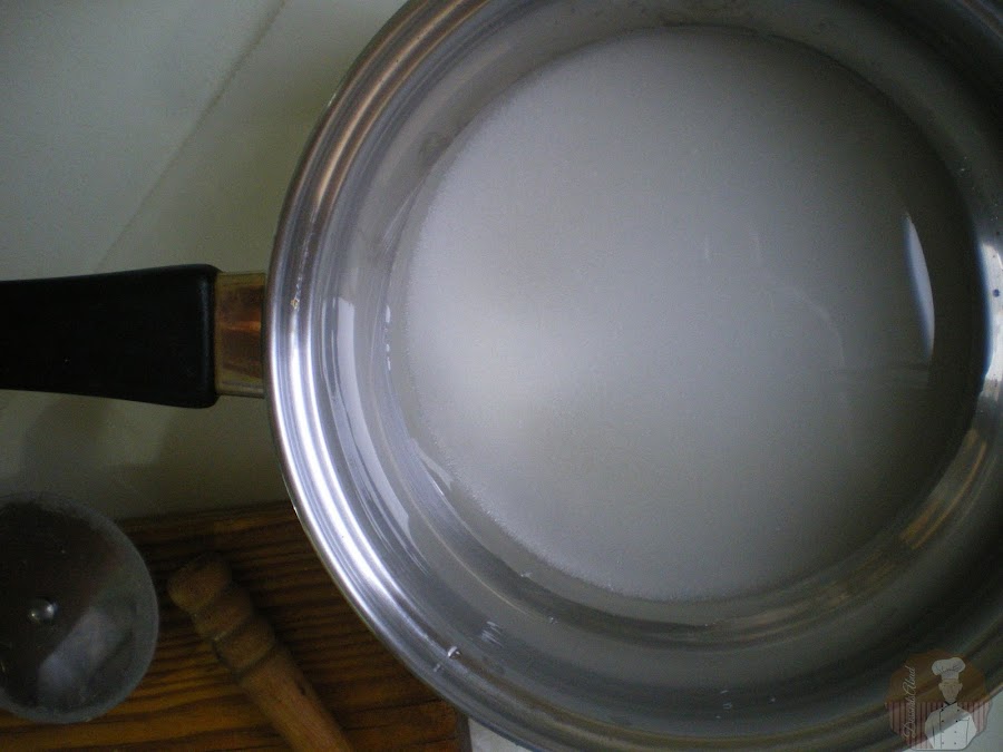 Preparando el almíbar