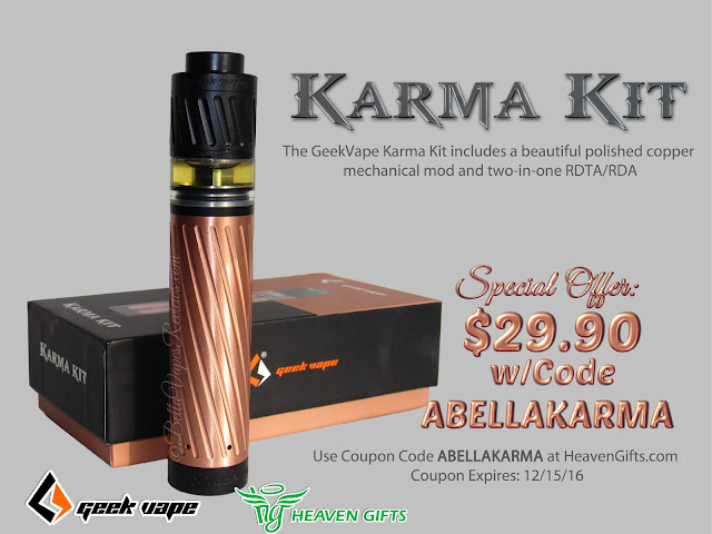  GeekVape Karma $29.90 w/code ABELLAKARMA 