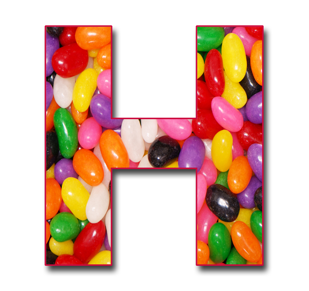 Scrapbook Alphabet "Jelly Beans" PNG Free Scrapbook Alphabet Letters