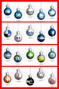 Social Media Christmas Balls · Glossy Christmas Social Icons (freevector social media christmas balls)