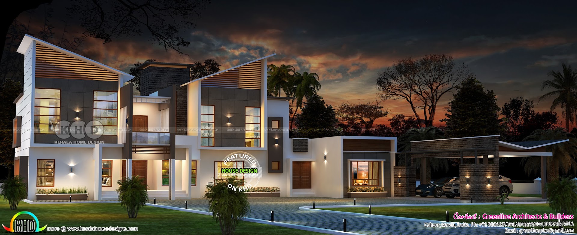 Awesome contemporary style slanting roof mix home Home Review