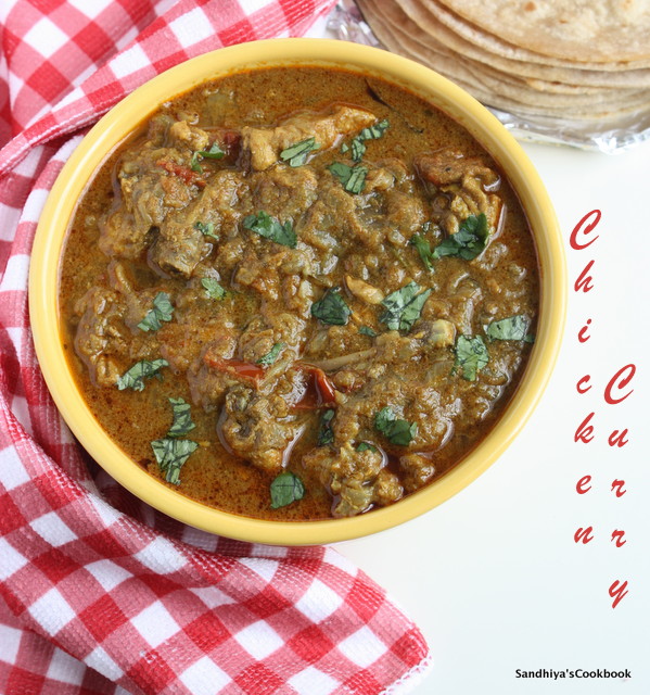 Sandhiya's Cookbook Chicken gravy without coconut Chicken curry