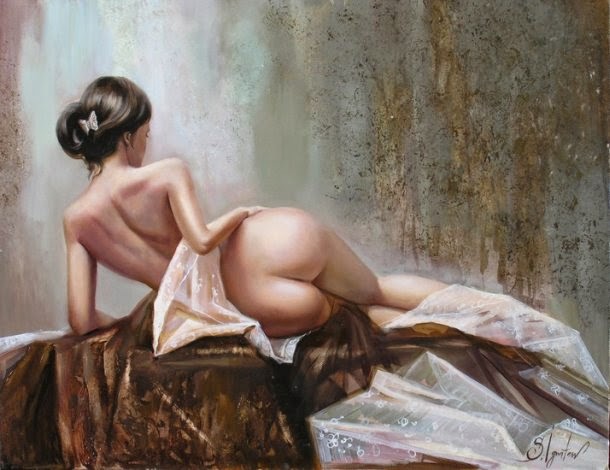 Sergey Ignatenko pinturas mulheres sensuais seminuas