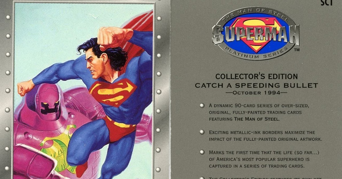1994 Skybox Superman Man of Steel Platinum Series Rare Promo #SW-1