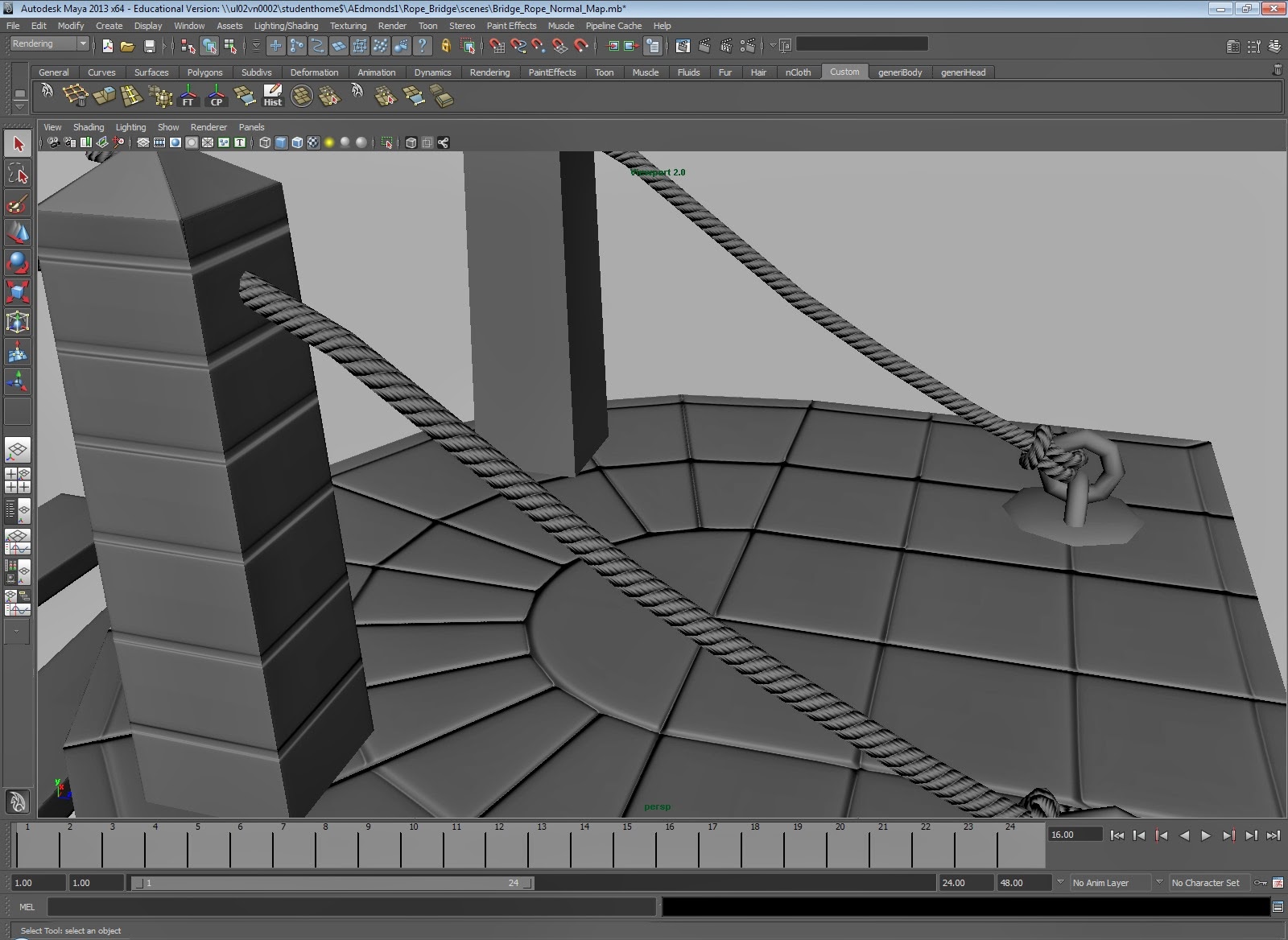 Alex Edmonds Maya Tutorial Rope Normal Maps