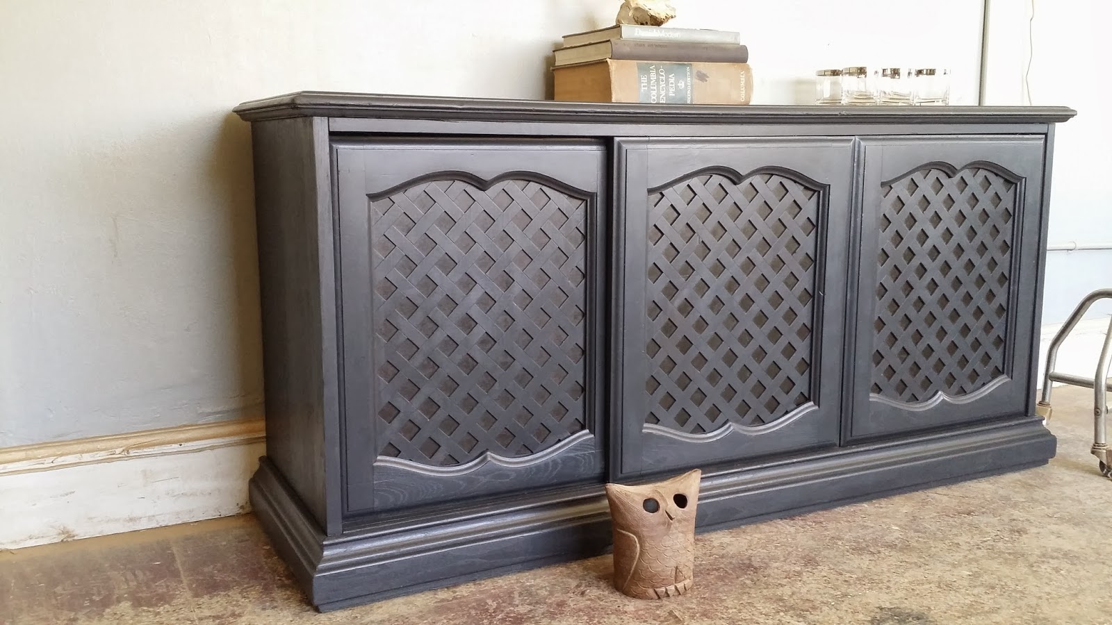 Vintage Ground Vintage Charcoal Gray Buffet / Credenza / Media Console