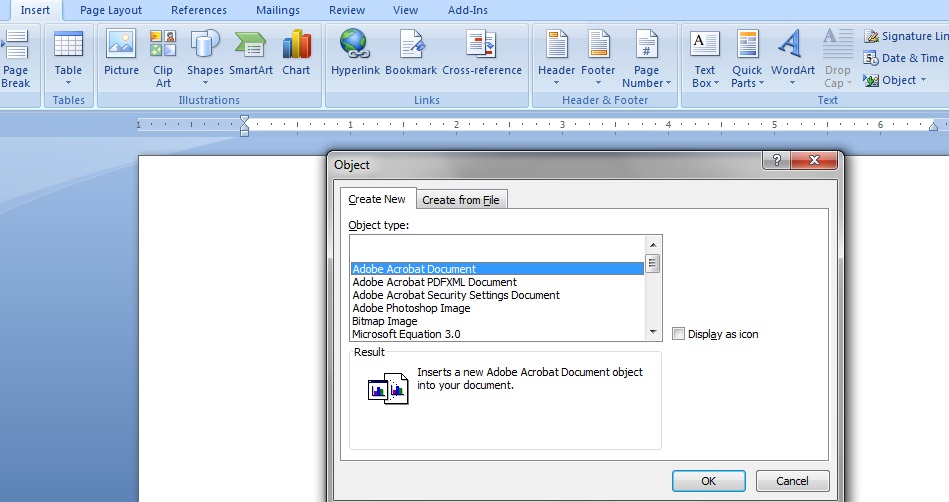 Menyisipkan file pdf ke ms word tantoroni