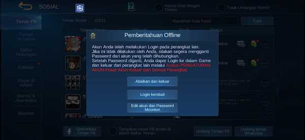 How to Fix a Mobile Legends Account Logged in Another Device 1