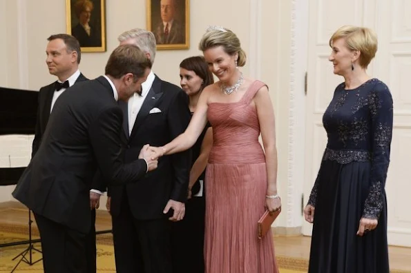 King Philippe of Belgium and Queen Mathilde of Belgium, Polish President Andrzej Duda and First Lady Agata Kornhauser-Duda 