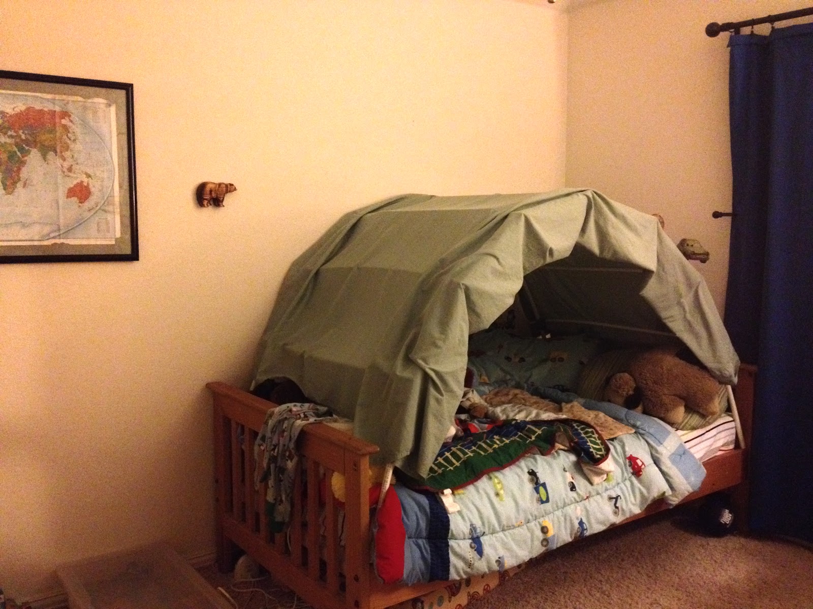 Bella Blue Jungle Home Made Tent Bed For Single Bed