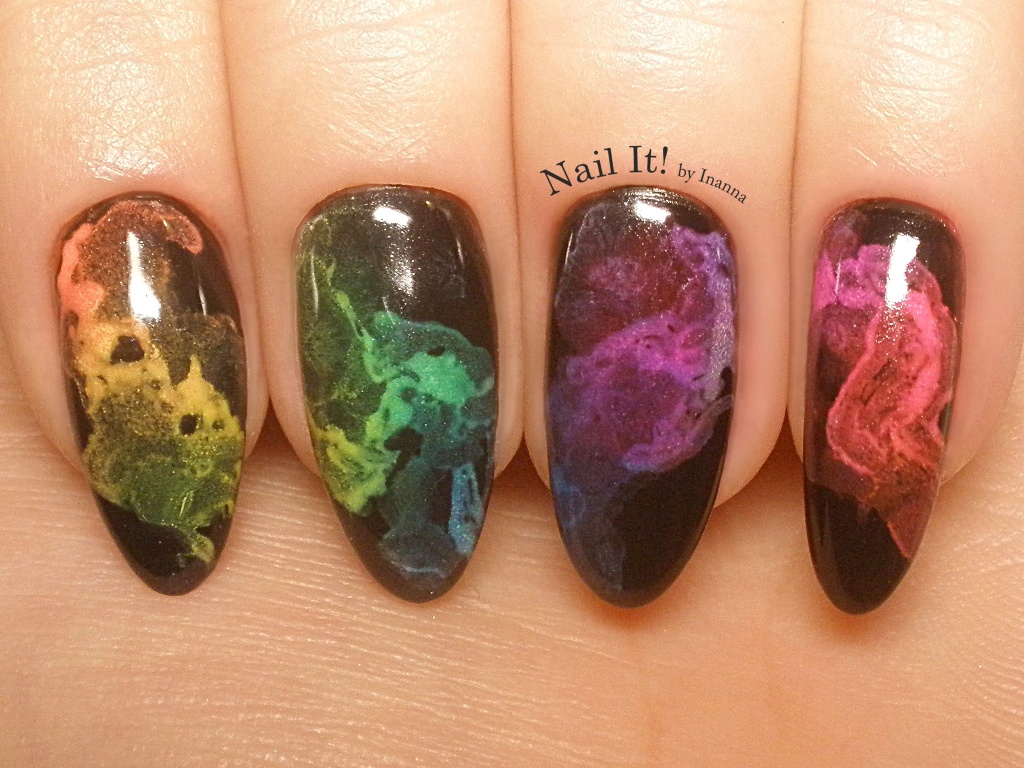 Smoke Nails NAIL ART made with Indigo Nails SMOKE POWDERS NAIL IT