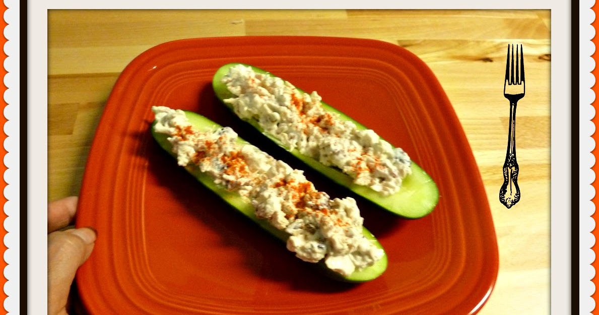 Make it easy crafts Summer supper chicken salad stuffed cucumber boats