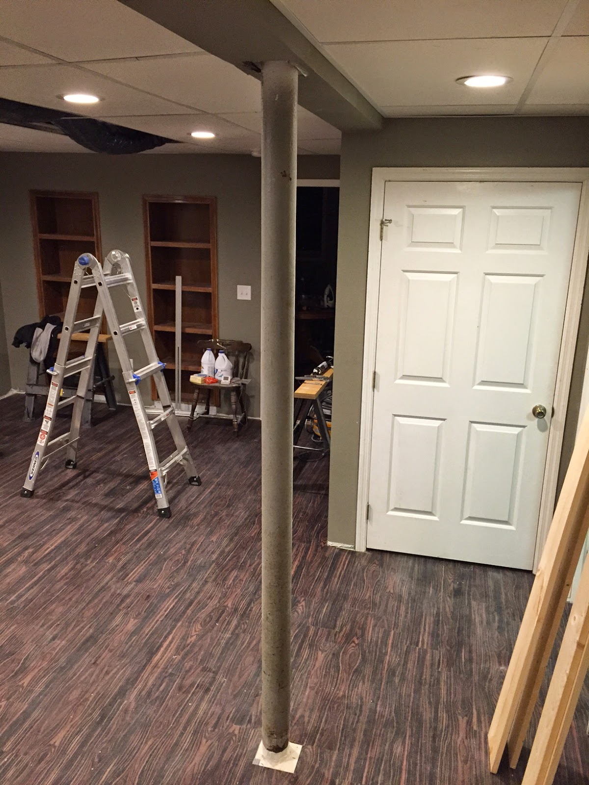 Over on Dover A Post About A Post Disguising A Basement Support Pole