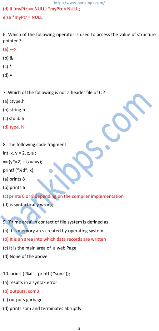 c technical interview questions with answers