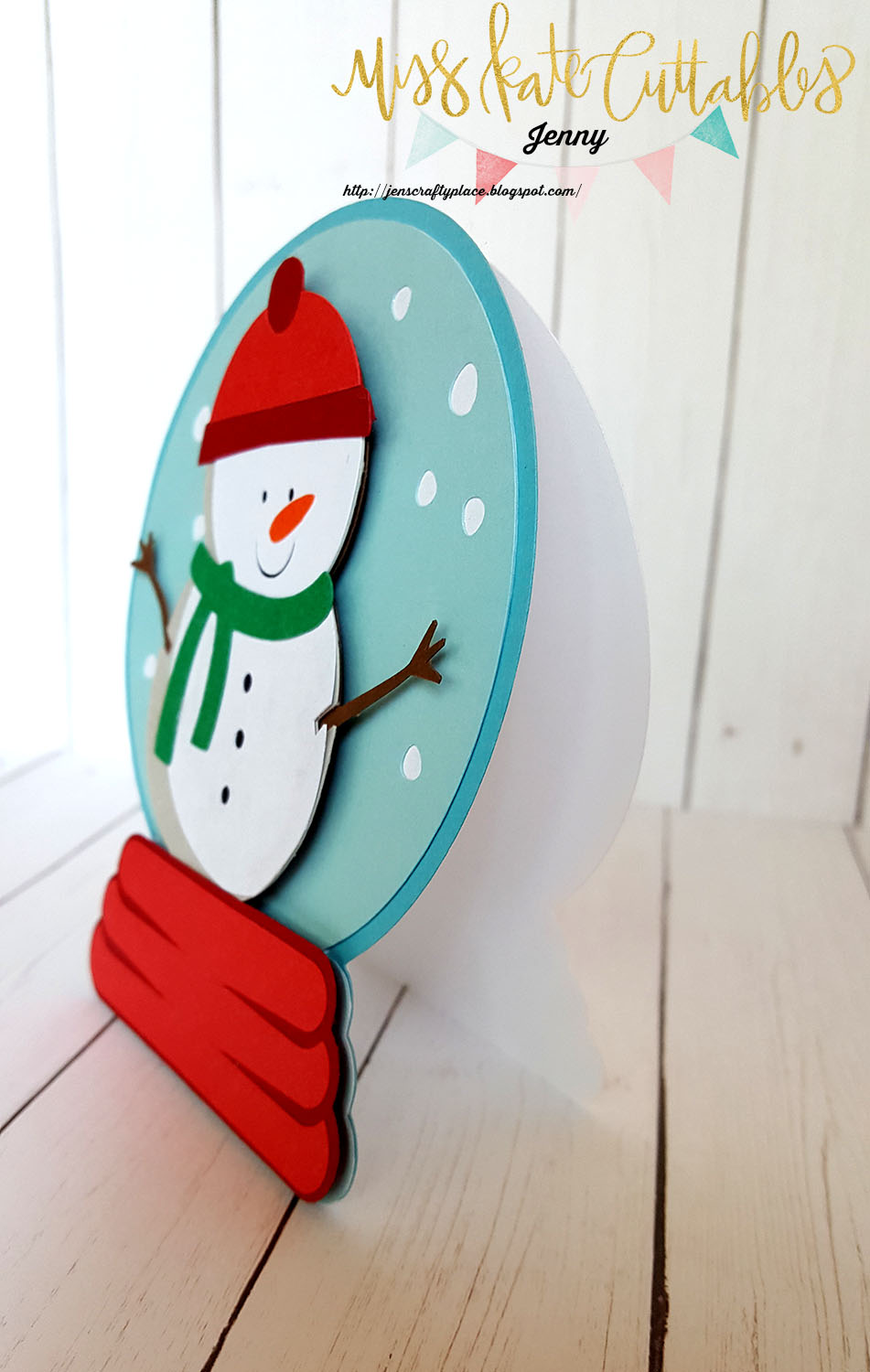 Miss Kate Cuttables Christmas in July Snow Globe Card