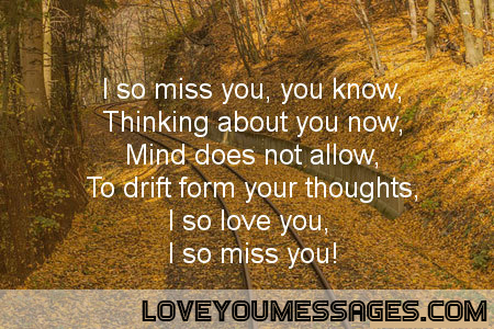 Message love missing you text 55 I