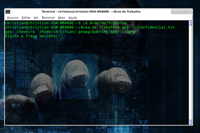 Como criptografar um arquivo Criptografando um arquivo no Linux