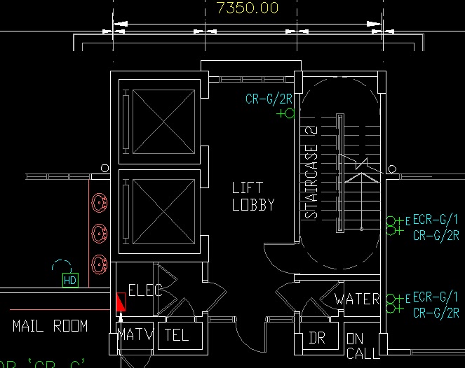 Electrical Installations: Lift motor room layout drawing wiring diagram fan symbol 