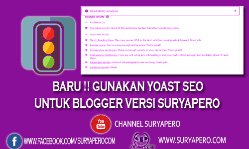 Cara Menggunakan Yoast SEO Blogger Versi SuryaPero