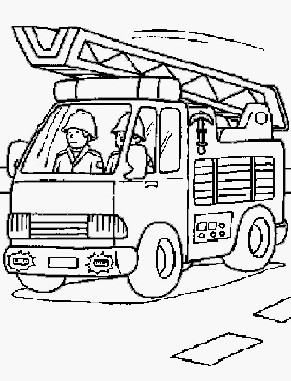 Malvorlagen Gratis : MALVORLAGEN FEUERWEHRAUTO