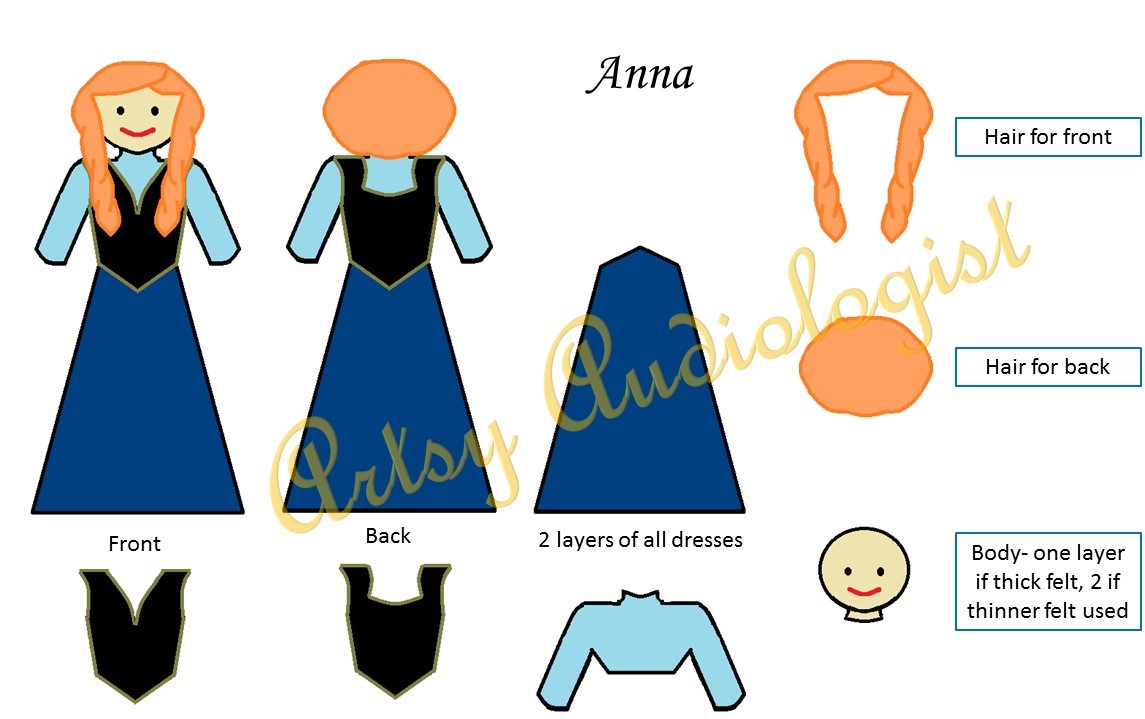 Princess Finger Puppet Template