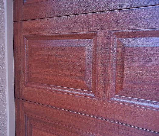 paint your garage door to look like real wood