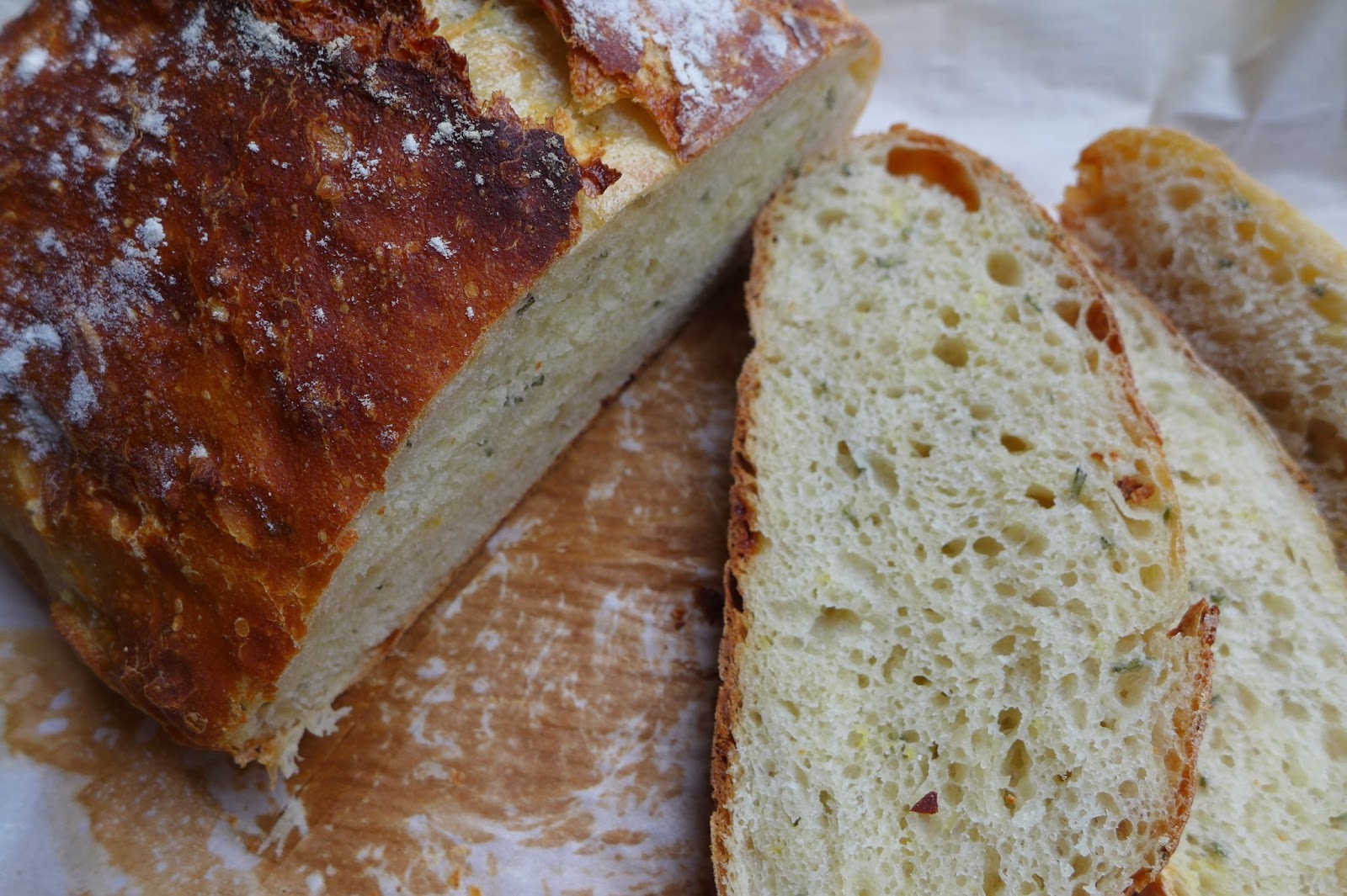 Dimples & Delights Lemon Rosemary Gruyere Artisan Bread