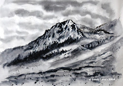 sketch mountains mountain pencil drawing drawings sketches rocky landscape draw third mount everest pen down awesome nature