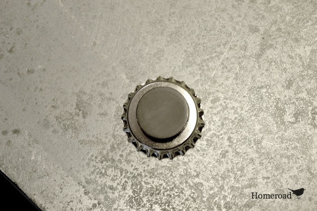 Easy to Make Bottle Cap Magnets with kids