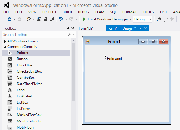 Make it easy!: How to recover Windows Forms Application in Visual C++ 2012