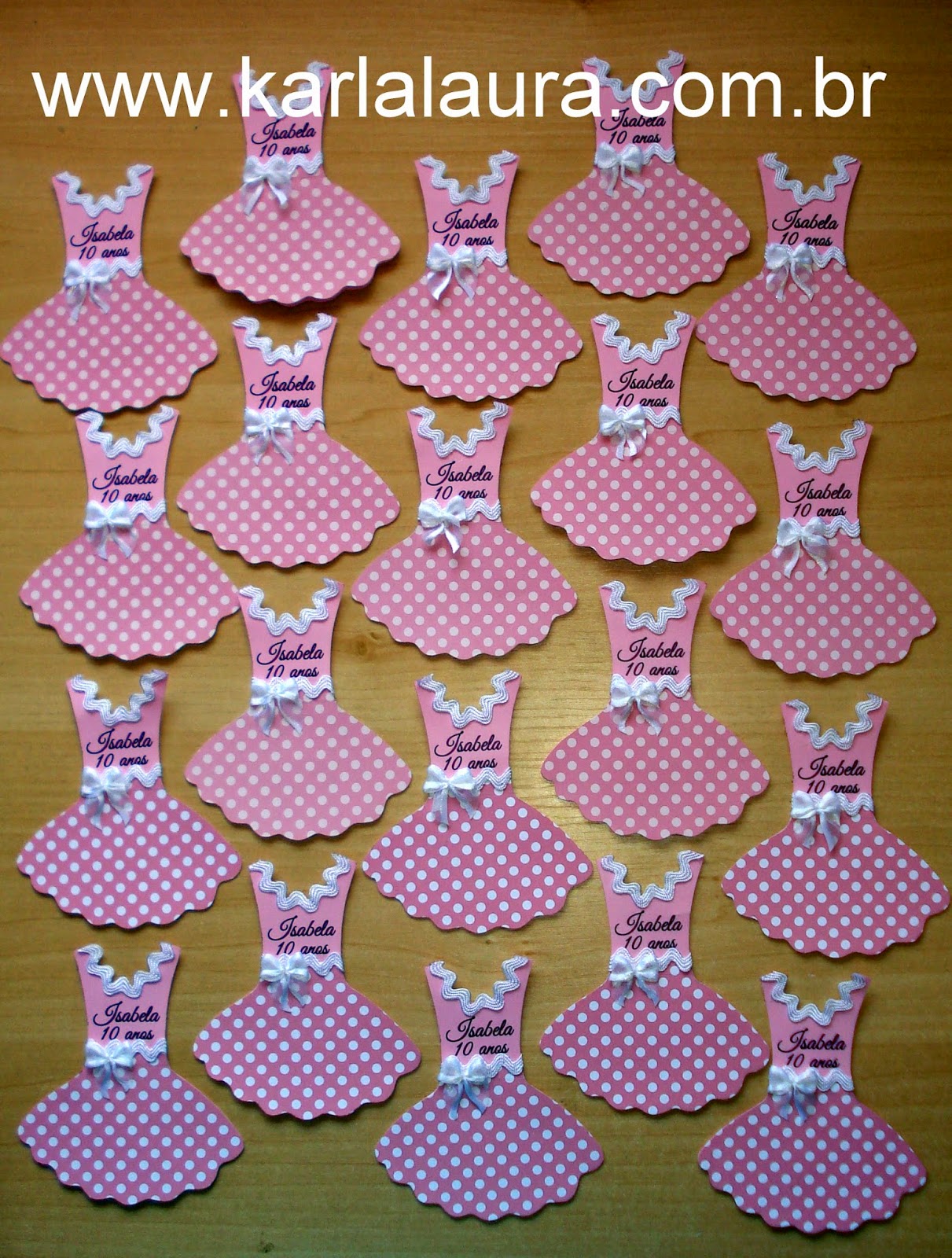 Convite de aniversário 10 anos Isabela - Novidade! - Karla Laura