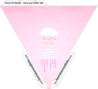 Blesing Rain for Girls: Free Printable Boxes. Blesing Rain for Girls Free Printable Pyramid Box.
