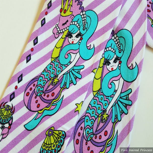 Irregular Choice striped mermaid tights SS18 Irregular Choice striped mermaid print tights flatlay