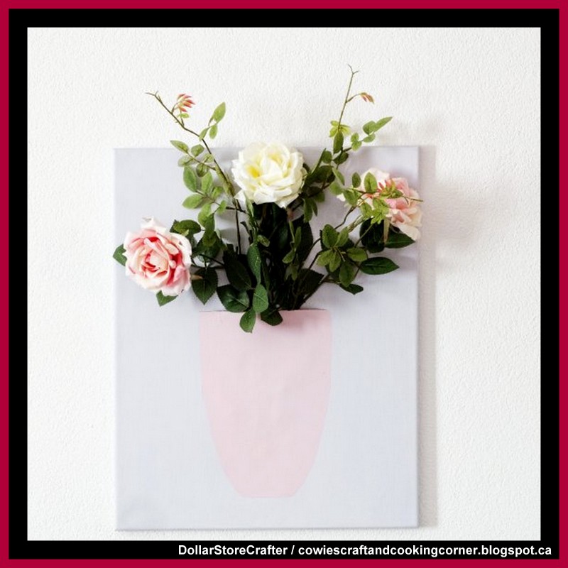 Dollar Store Crafter DIY Flower Wall Art