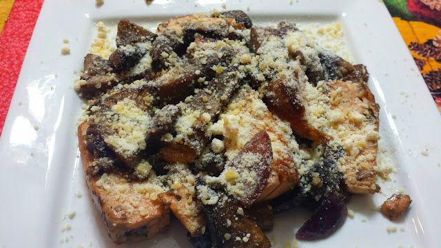 My Patchwork Quilt: EASY PORTOBELLO MUSHROOM SALMON SAUTE